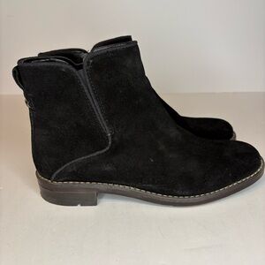 Franco Sarto Women’s Marcus Ankle Booties Black Suede Sz7 Classic Timeless Boots